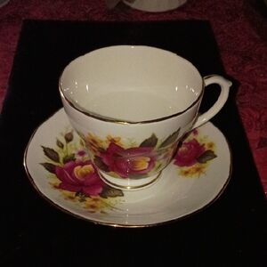 Floral Teacup and Saucer Set ( Duchess Bone China)